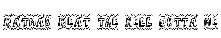 Batman Beat the hell Outta Me font preview