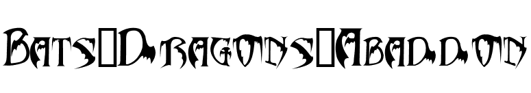 Bats&Dragons-Abaddon font preview