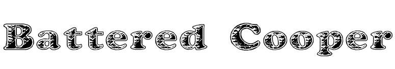 Battered Cooper font preview