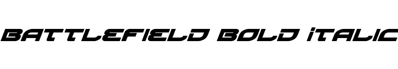 Battlefield Bold Italic font preview