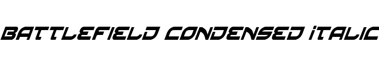 Battlefield Condensed Italic font preview