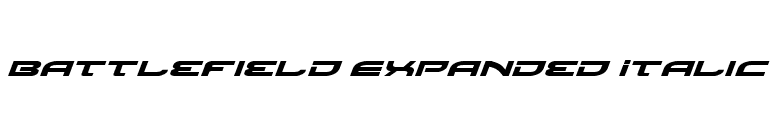 Battlefield Expanded Italic font preview