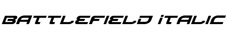 Battlefield Italic font preview
