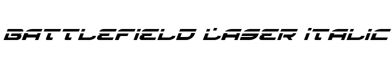 Battlefield Laser Italic font preview