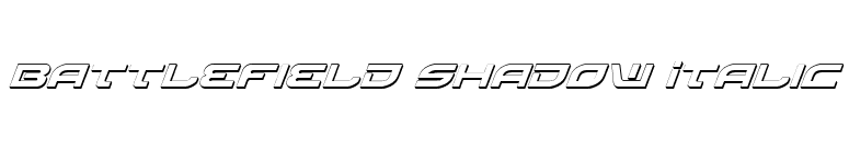 Battlefield Shadow Italic font preview