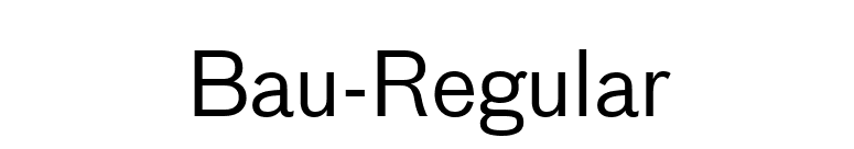 Bau-Regular font preview