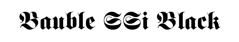 Bauble SSi Black font preview