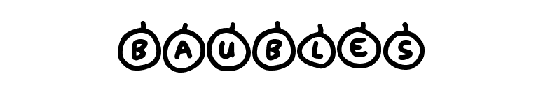 Baubles
 font preview