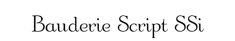 Bauderie Script SSi font preview