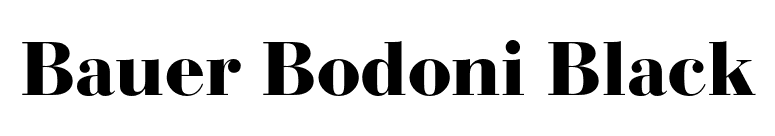 Bauer Bodoni Black font preview