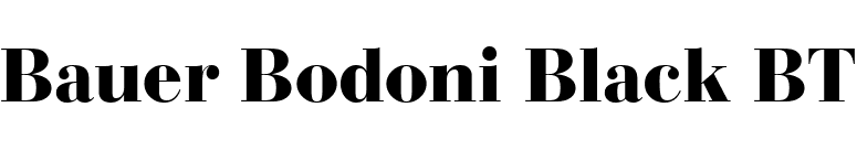 Bauer Bodoni Black BT font preview