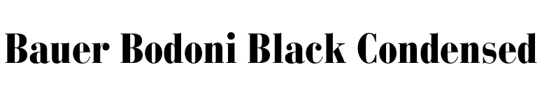 Bauer Bodoni Black Condensed font preview