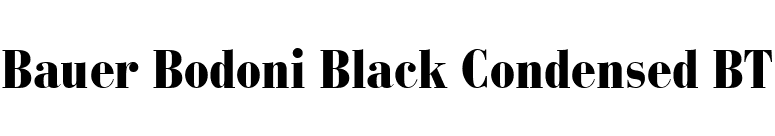 Bauer Bodoni Black Condensed BT font preview