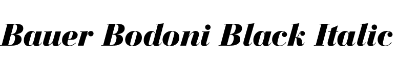 Bauer Bodoni Black Italic font preview