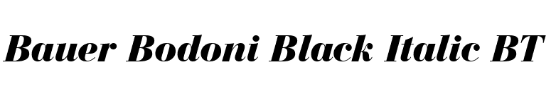Bauer Bodoni Black Italic BT font preview