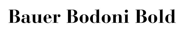 Bauer Bodoni Bold font preview