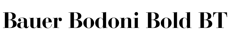 Bauer Bodoni Bold BT font preview