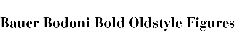 Bauer Bodoni Bold Oldstyle Figures font preview