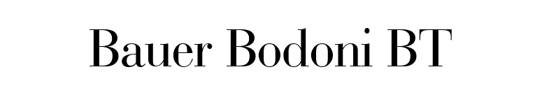 Bauer Bodoni BT font preview