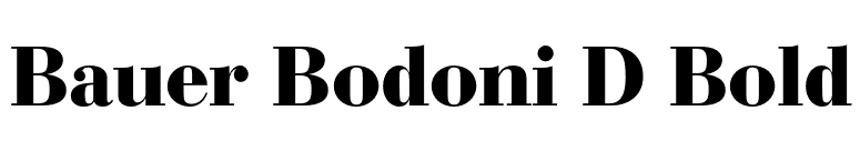 Bauer Bodoni D Bold font preview