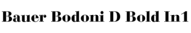 Bauer Bodoni D Bold In1 font preview