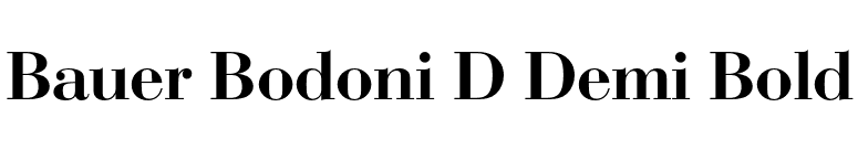 Bauer Bodoni D Demi Bold font preview
