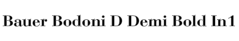 Bauer Bodoni D Demi Bold In1 font preview
