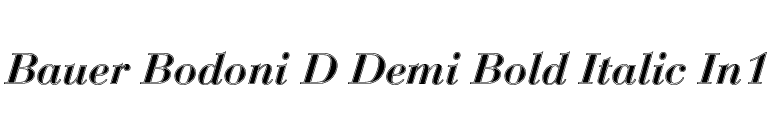 Bauer Bodoni D Demi Bold Italic In1 font preview