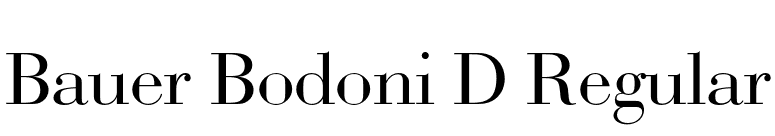 Bauer Bodoni D Regular font preview