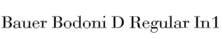 Bauer Bodoni D Regular In1 font preview