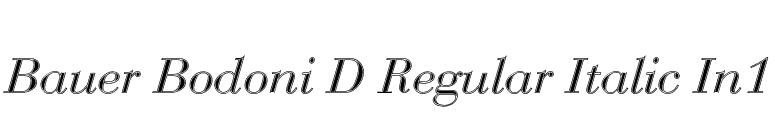 Bauer Bodoni D Regular Italic In1 font preview