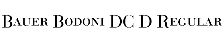 Bauer Bodoni DC D Regular font preview