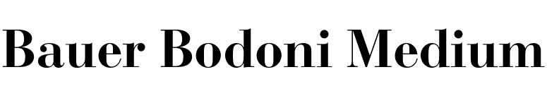 Bauer Bodoni Medium font preview