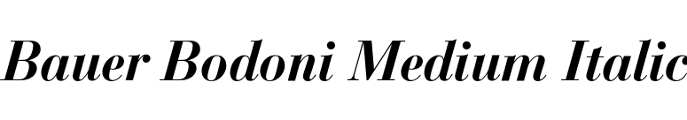 Bauer Bodoni Medium Italic font preview