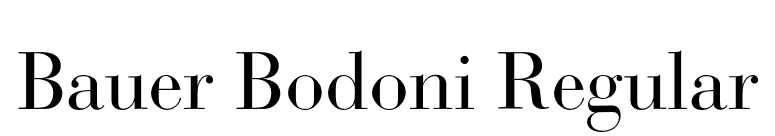 Bauer Bodoni Regular font preview