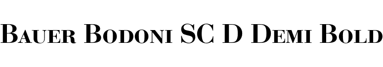 Bauer Bodoni SC D Demi Bold font preview