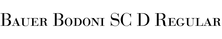 Bauer Bodoni SC D Regular font preview