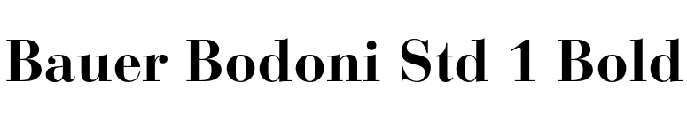 Bauer Bodoni Std 1 Bold font preview