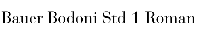 Bauer Bodoni Std 1 Roman font preview
