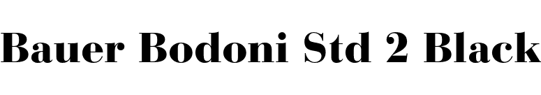 Bauer Bodoni Std 2 Black font preview