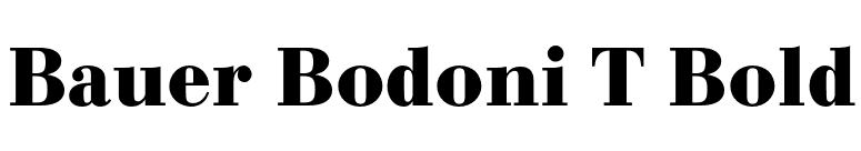 Bauer Bodoni T Bold font preview