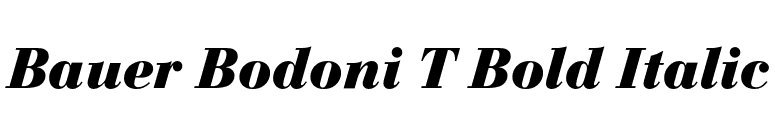 Bauer Bodoni T Bold Italic font preview