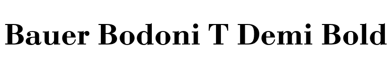 Bauer Bodoni T Demi Bold font preview