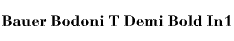 Bauer Bodoni T Demi Bold In1 font preview