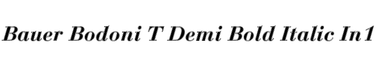 Bauer Bodoni T Demi Bold Italic In1 font preview