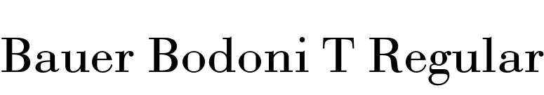 Bauer Bodoni T Regular font preview