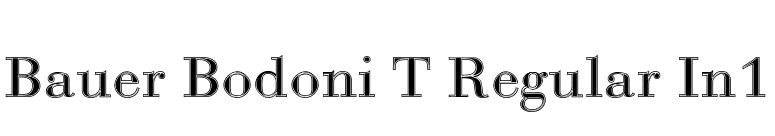 Bauer Bodoni T Regular In1 font preview
