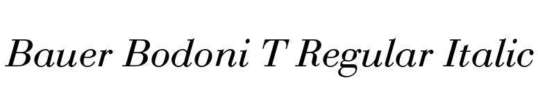 Bauer Bodoni T Regular Italic font preview