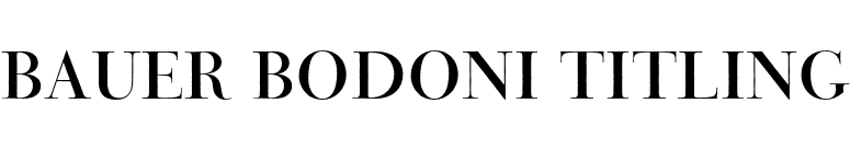Bauer Bodoni Titling font preview
