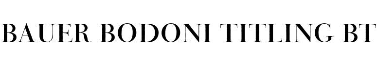 Bauer Bodoni Titling BT font preview